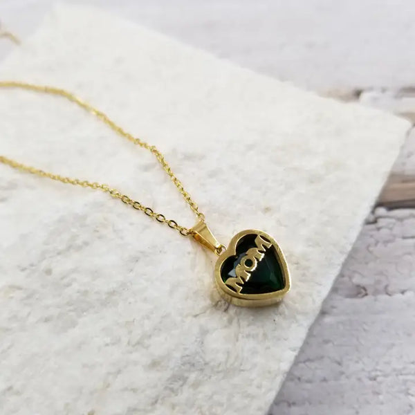 MOM Heart Necklace