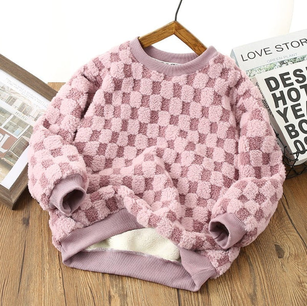 Fuzzy Checker Pullover Preorder