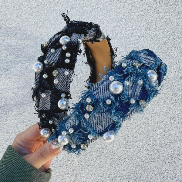 Pearl Checker Headband