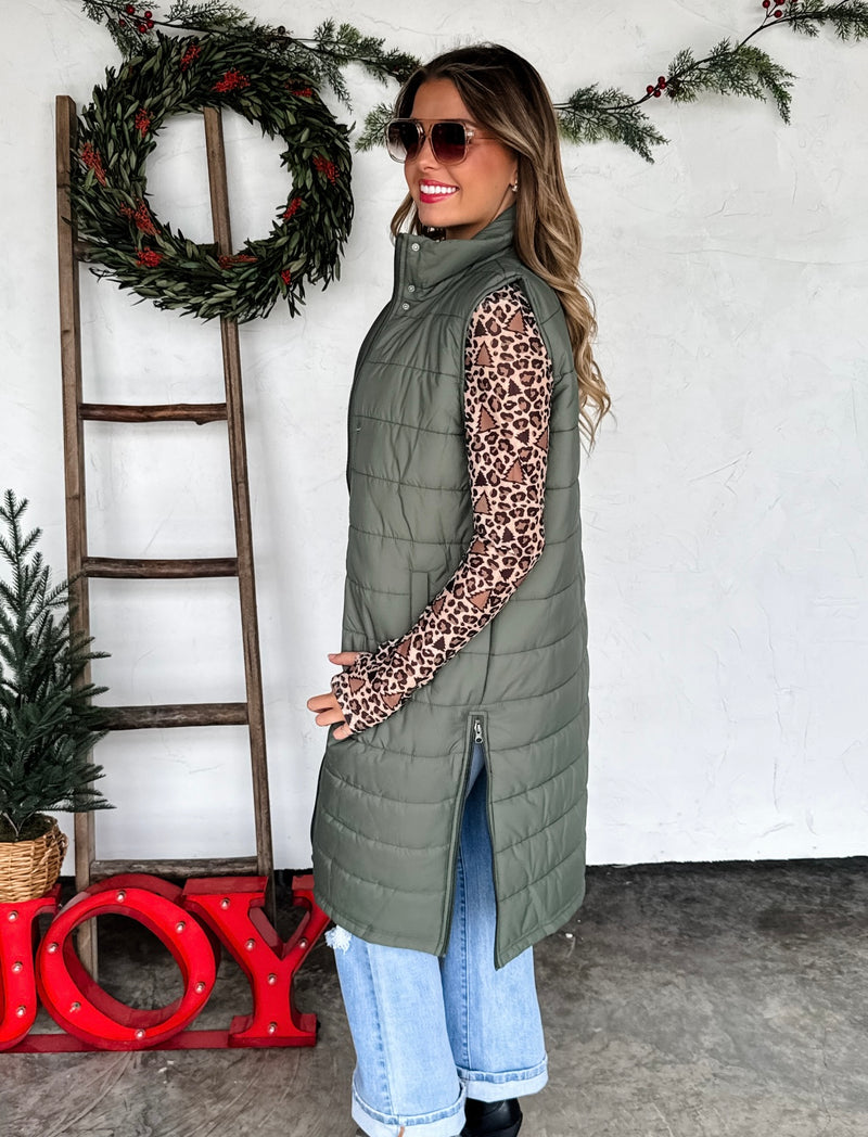 Long Puffer Vest Preorder