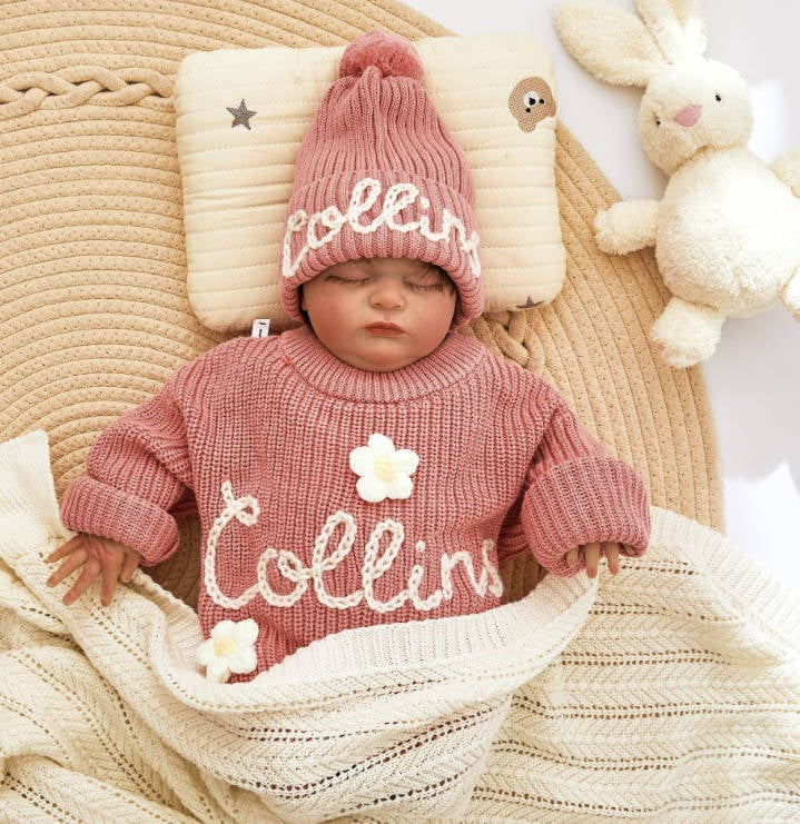 Handmade Wool Embroidery Custom Beanie Preorder