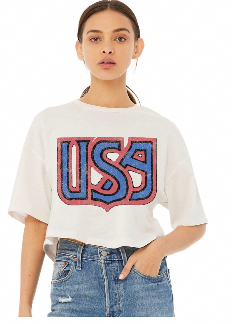 USA Cropped Graphic T