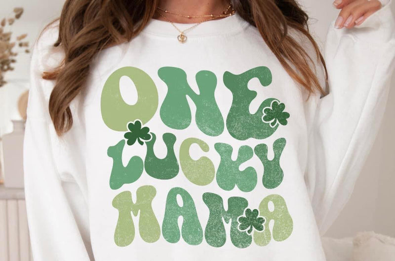 One Lucky Mama Graphic Long Sleeve ☘️