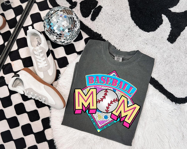 Retro Baseball Mom Graphic T [Adult]