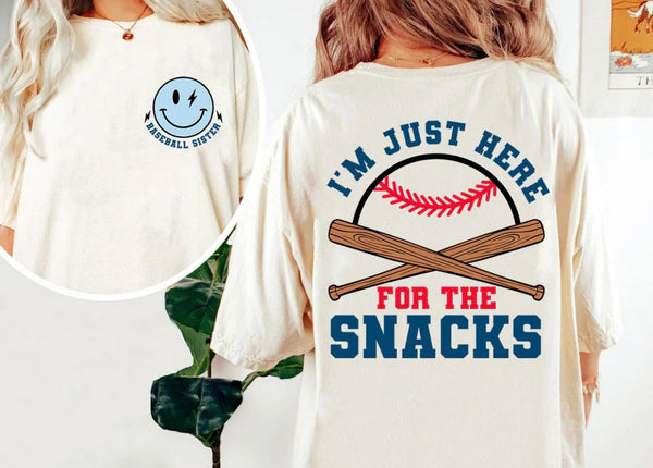 Lil Sis is Here for the Snacks Graphic T [Youth]
