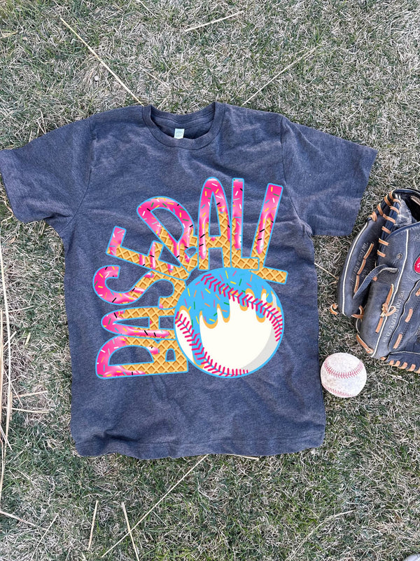 Baseball Ice Cream Graphic T [Youth]