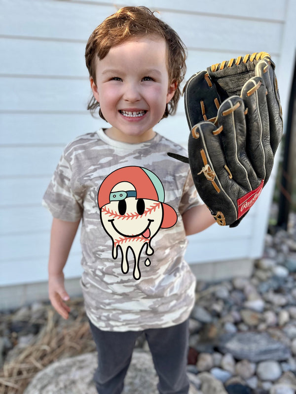 Drippy Baseball Snapback Graphic T [Youth]