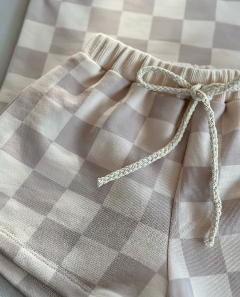 French Terry Cotton Checkered Sets Preorder