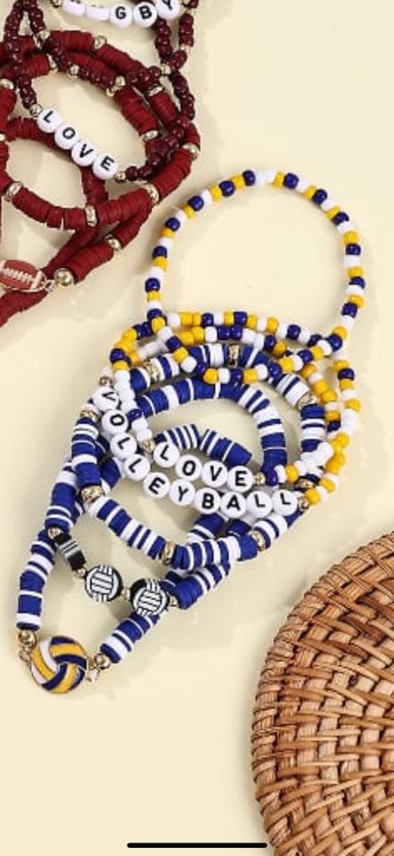 Volleyball Gameday Bracelet Stack Preorder