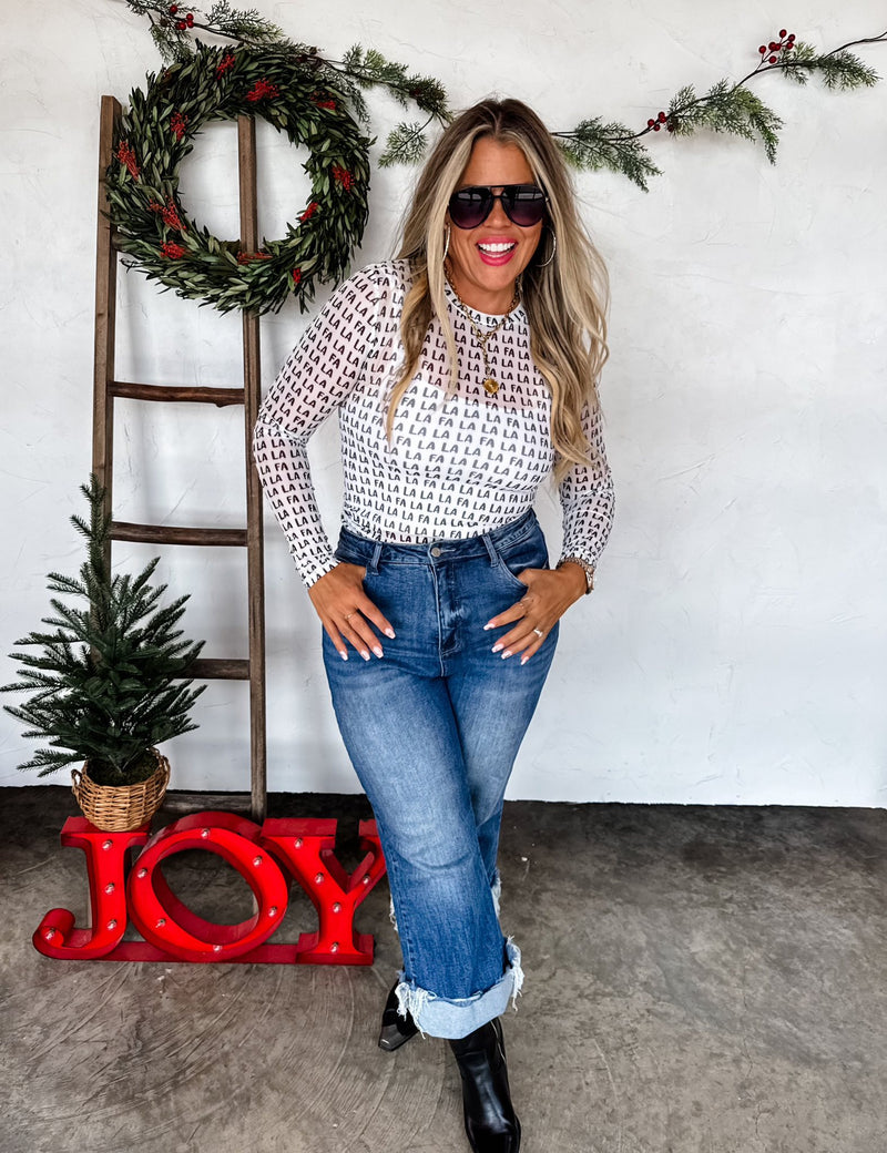 Christmas Mesh Tops