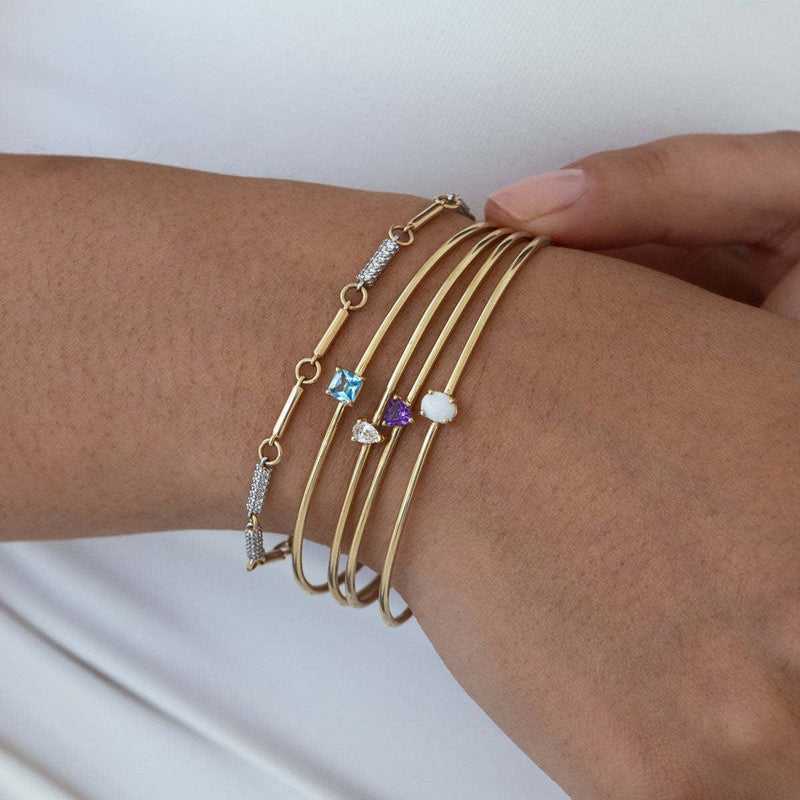 Birthstone Cuff Bracelet Preorder