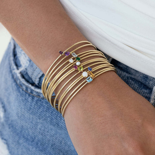 Birthstone Cuff Bracelet Preorder