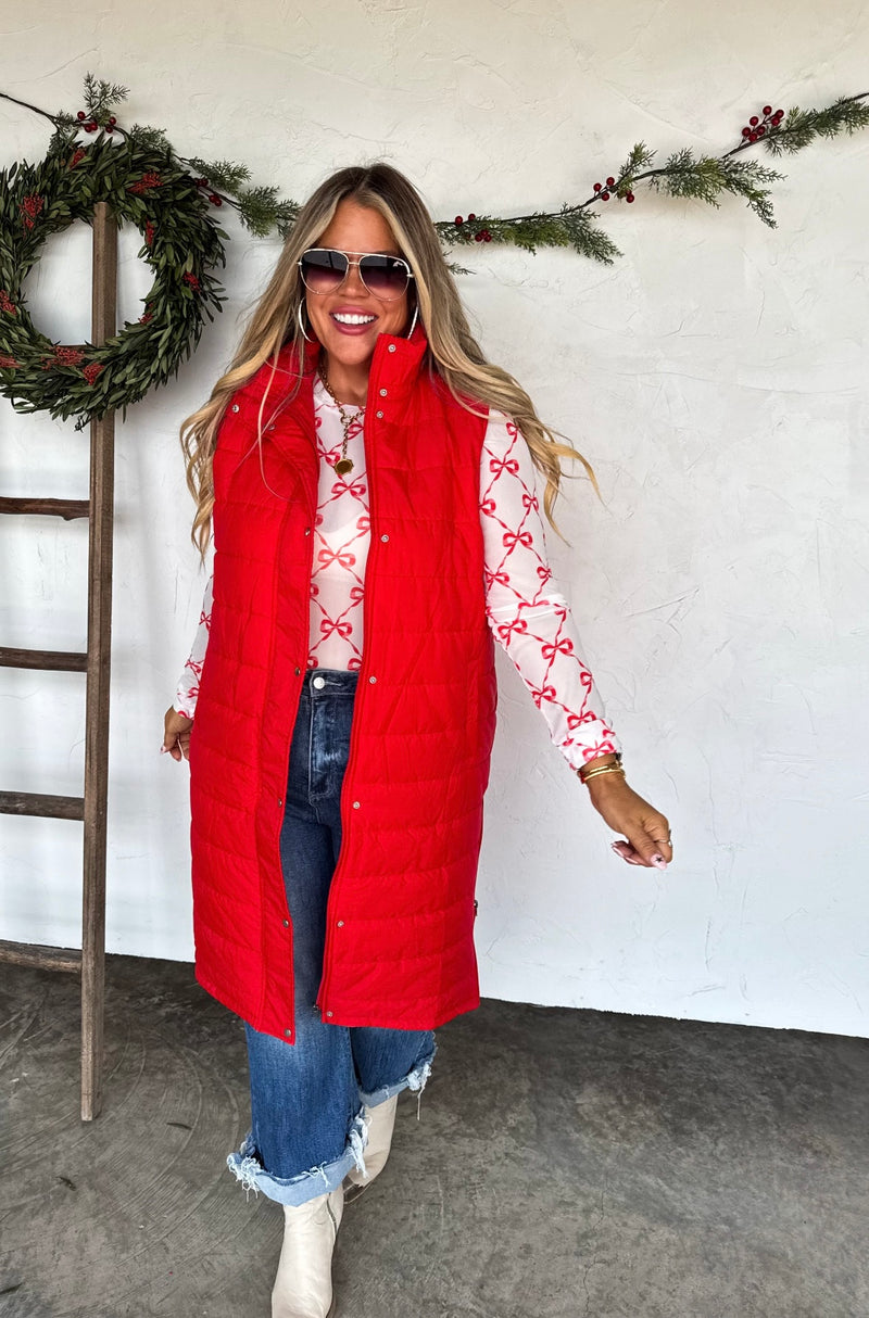 Long Puffer Vest Preorder