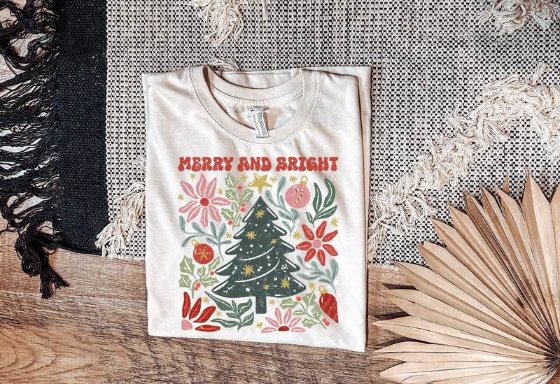 Merry + Bright Boho Graphic T