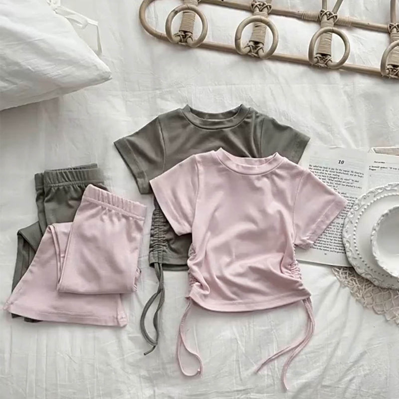 Drawstring-Waist Tee + Bells Set Preorder