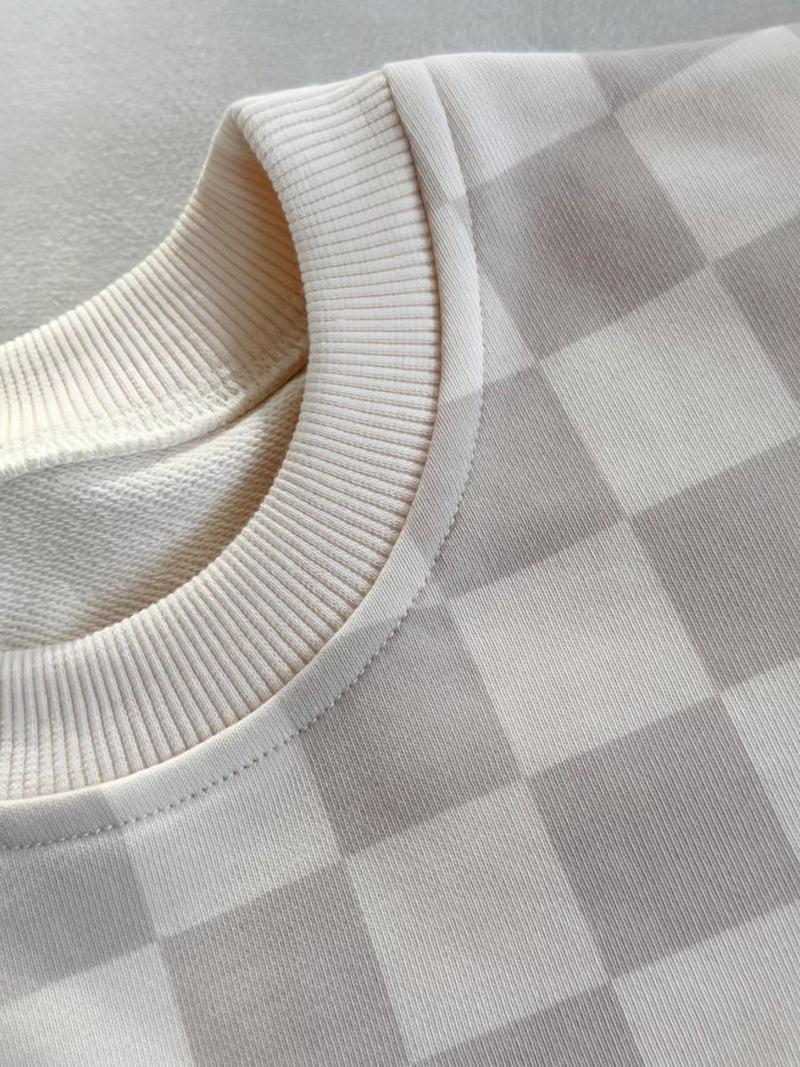 French Terry Cotton Checkered Sets Preorder