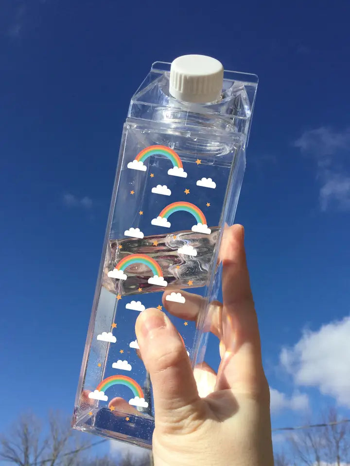 Clear Milk Carton Water Bottle