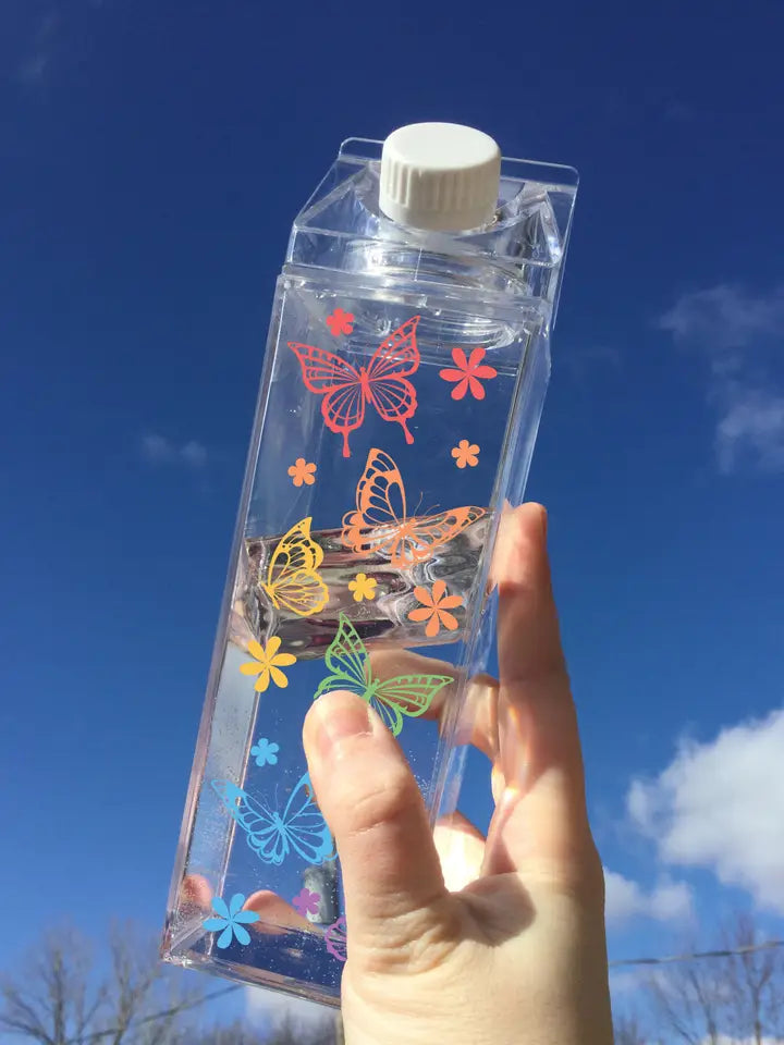 Clear Milk Carton Water Bottle