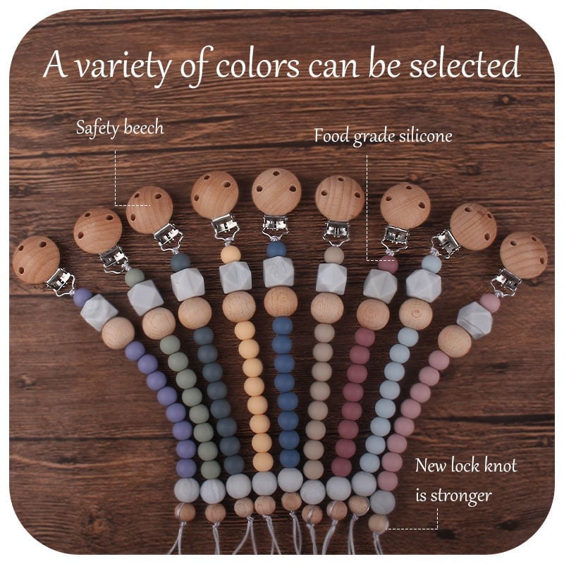 Silicone One-Piece Pacifier Clips