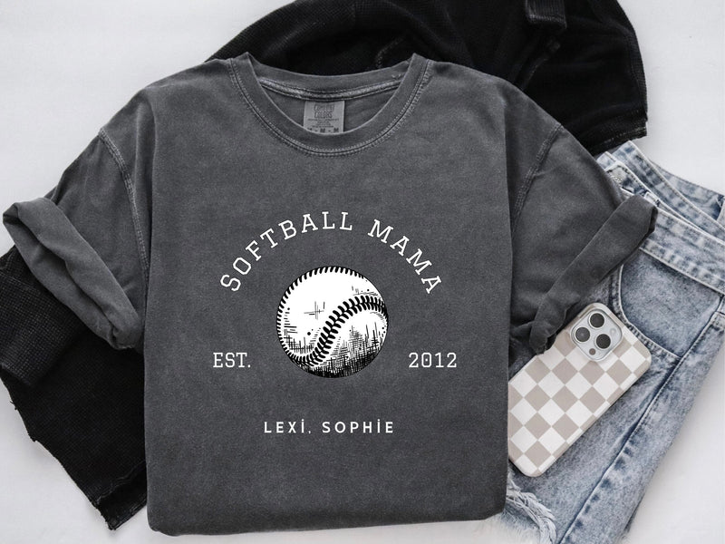 Custom Baseball/Softball Mama Graphic T