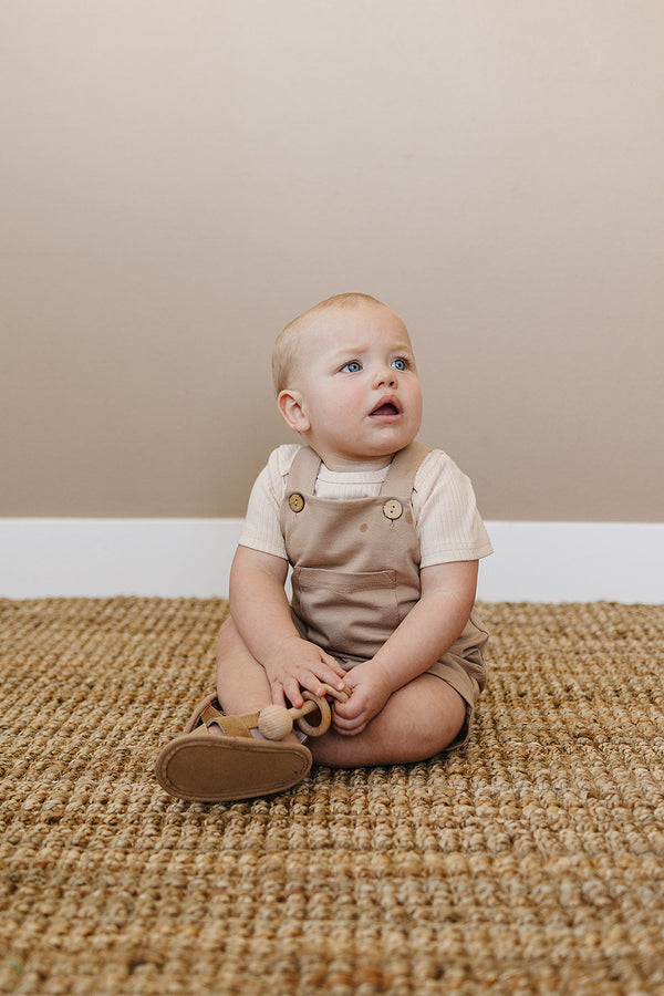 Cream Cotton Ribbed Bodysuit