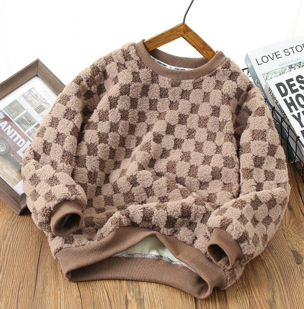 Fuzzy Checker Pullover Preorder