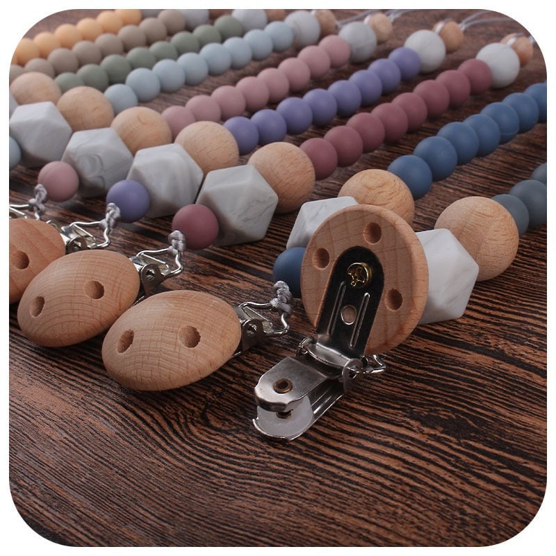 Silicone One-Piece Pacifier Clips