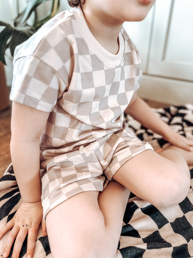 French Terry Cotton Checkered Sets Preorder