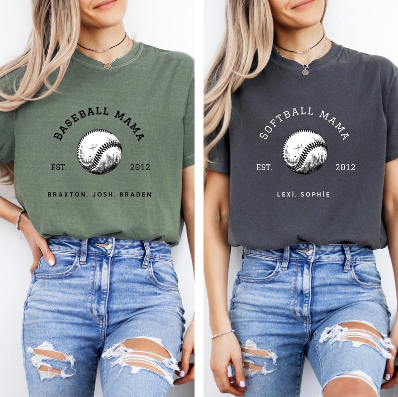 Custom Baseball/Softball Mama Graphic T