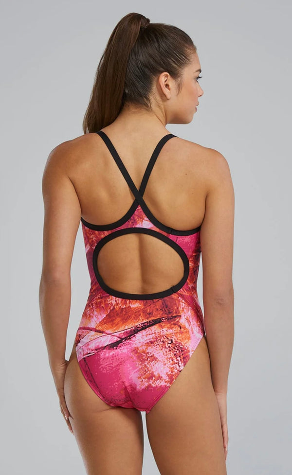 TYR Women's Durafast Elite Diamond-Fit Suit - Size 32 Pink/Orange