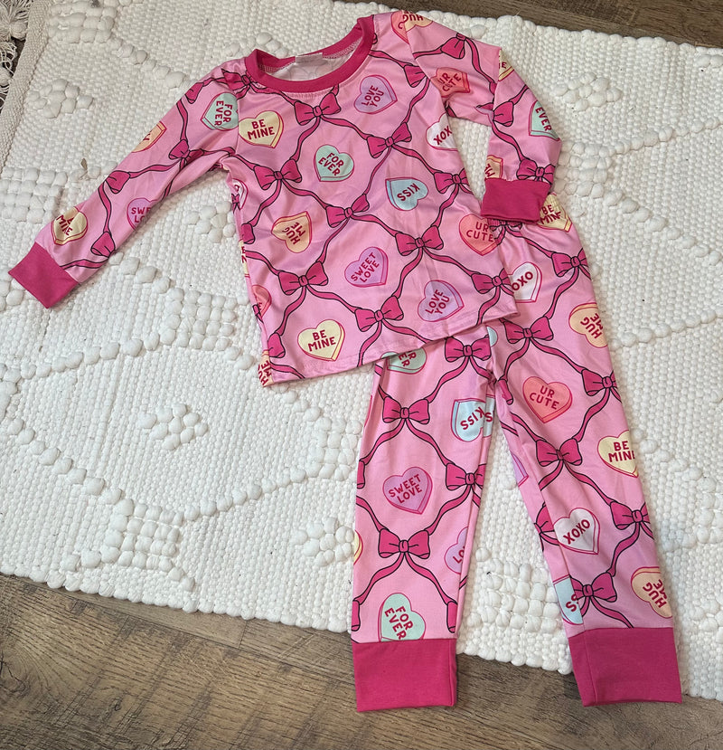 Candy Hearts 2 pc Pajama Set Preorder