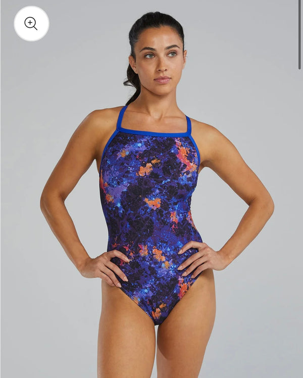 TYR Women's Durafast Elite Diamond-Fit Suit - Size 28 Purple/Orange