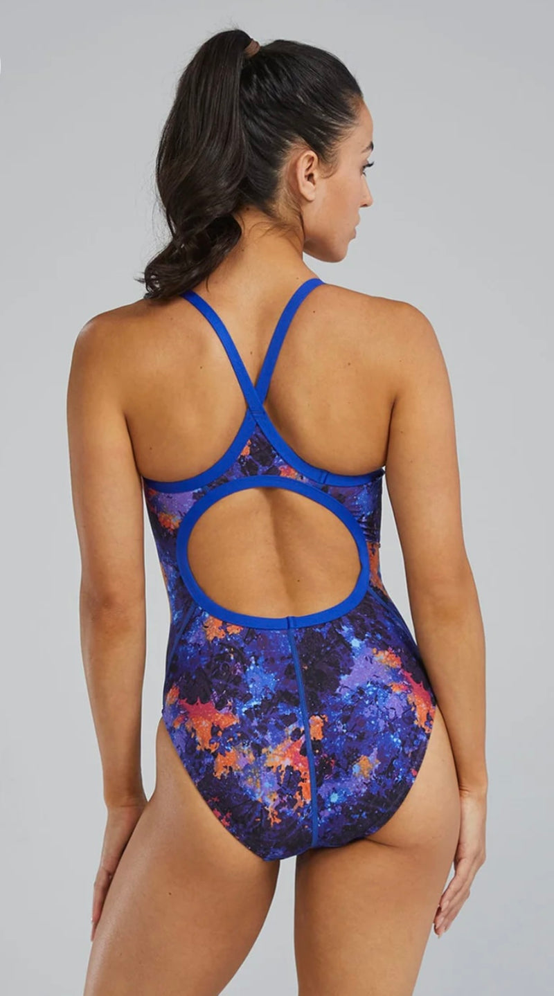 TYR Women's Durafast Elite Diamond-Fit Suit - Size 28 Purple/Orange