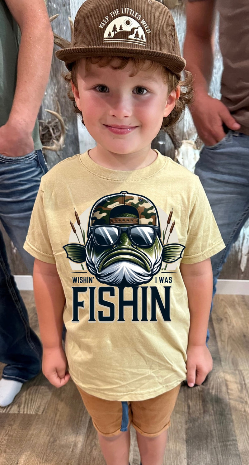 Wishin' I was Fishin' Graphic T Youth