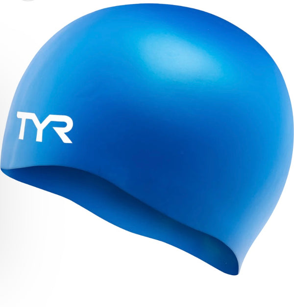 TYR Adult Silicone Wrinkle-Free Swim Cap - Royal