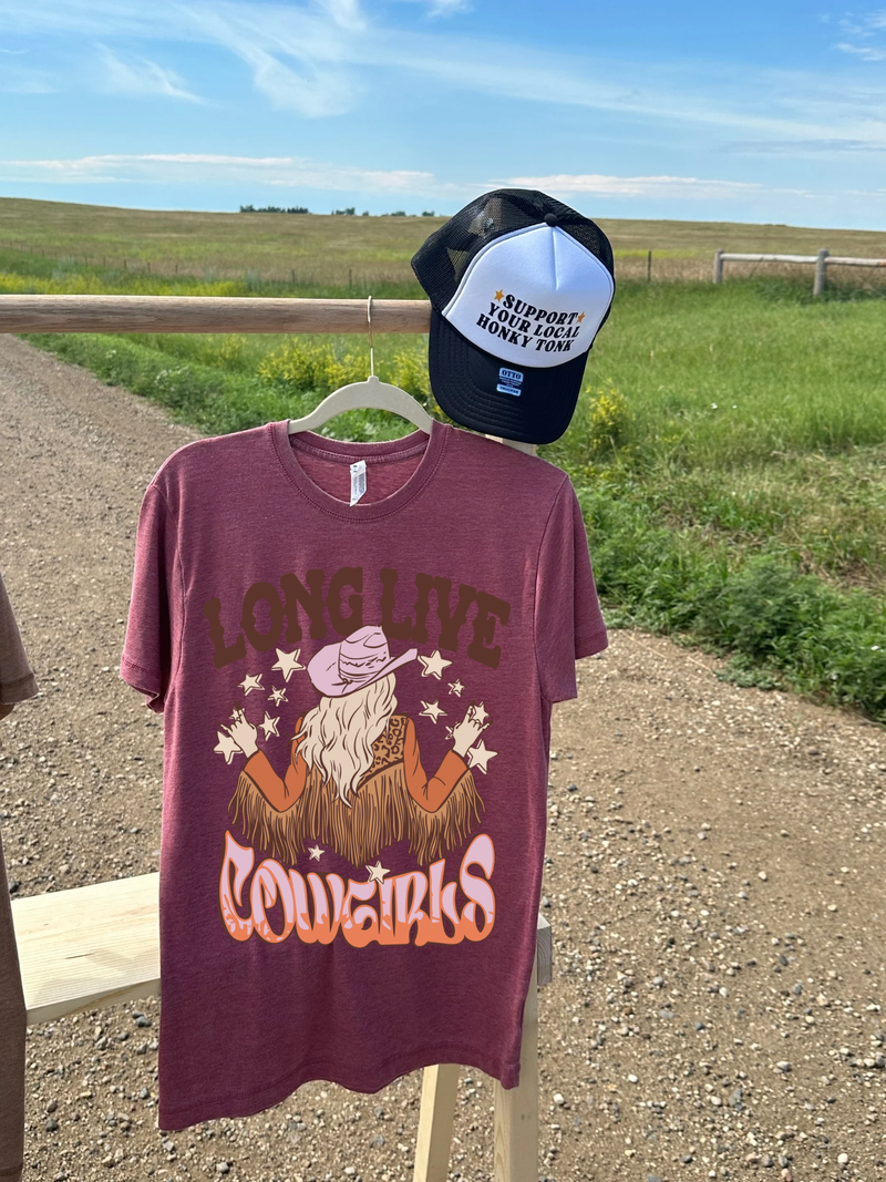 Long Live Cowgirls Graphic Fringe T Adult