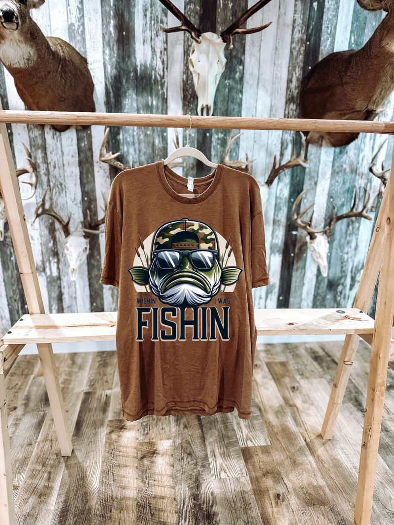 Wishin’ I Was Fishin’ Graphic T