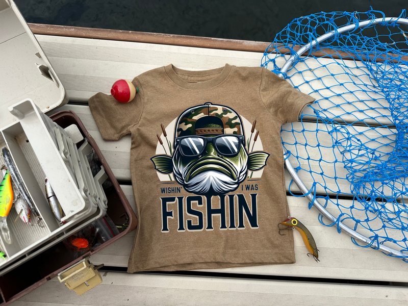 Wishin' I was Fishin' Graphic T Youth