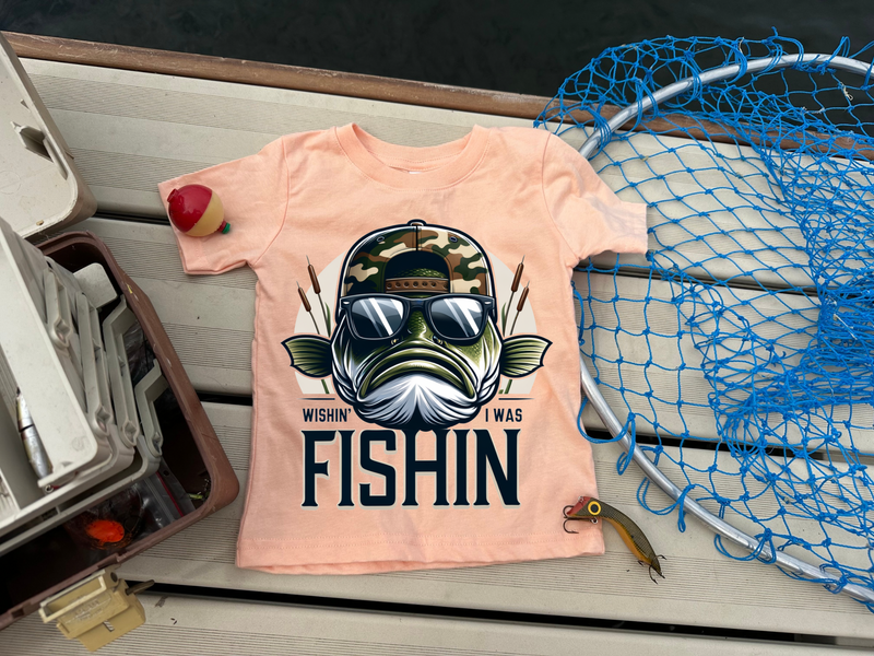 Wishin' I was Fishin' Graphic T Youth