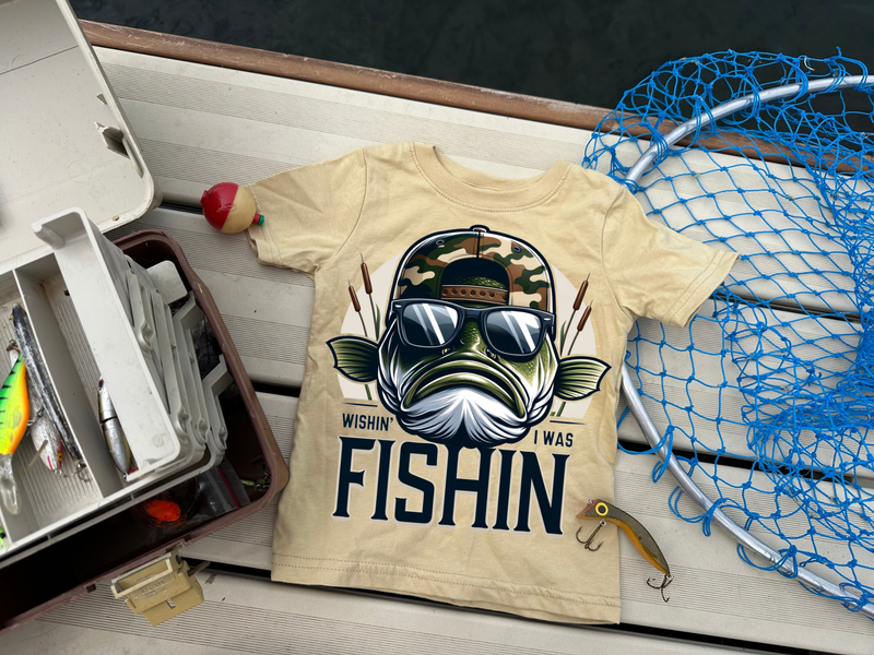 Wishin' I was Fishin' Graphic T Youth