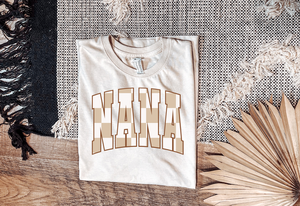 Checkered NANA Graphic T