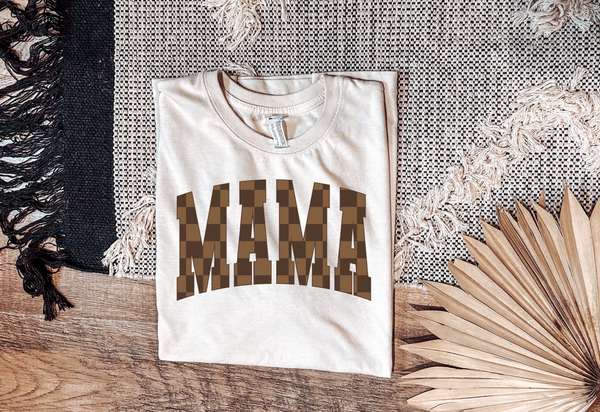 Checkered MAMA Graphic T