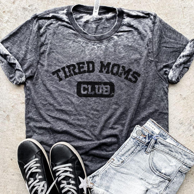 Tired Moms Club Vintage Burnout Graphic T