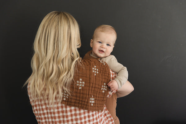 Chestnut textile Burp Cloth