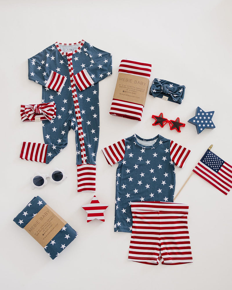 Stars + Stripes Bamboo Cozy Short Set