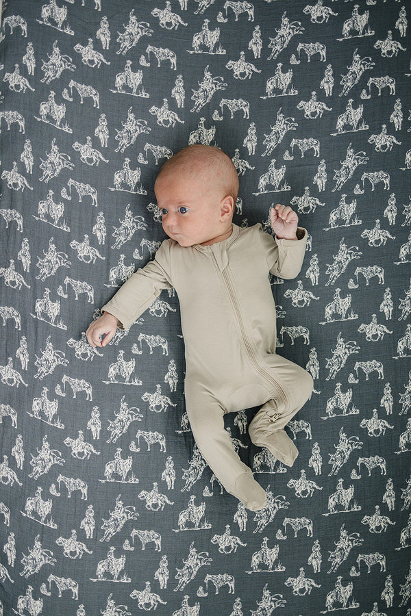 Wild West Muslin Crib Sheet