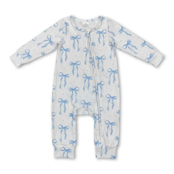 Blue Bow Romper Preorder