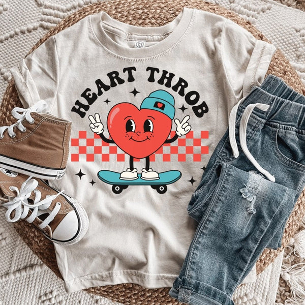 Heart Throb or Heart Bloom Valentine Graphic Tee