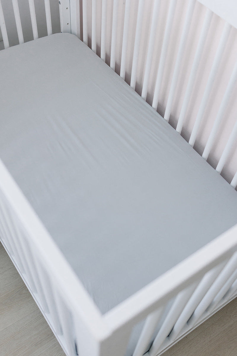 Stone Bamboo Stretch Crib Sheet